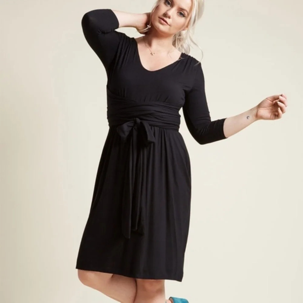 Modcloth Jersey Knit Dress with Wrapping Ties *2X
